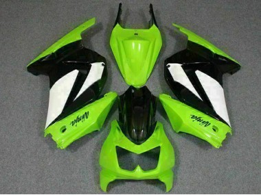 Grün Schwarzer Ninja 08-12 Kawasaki EX250 Motorrad Verkleidung