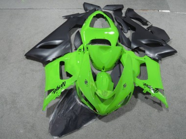 Grün Schwarzer Ninja 636 05-06 Kawasaki ZX6R Motorrad Verkleidung
