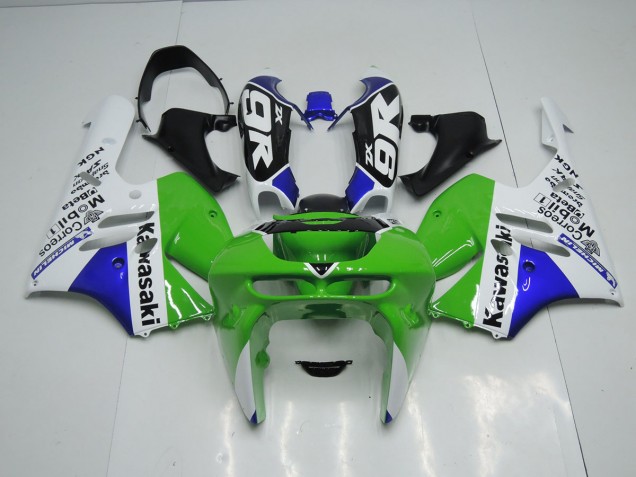 Grün Weiß 94-97 Kawasaki ZX9R Motorrad Verkleidung Grün Weiß 94-97 Kawasaki ZX9R Motorrad Verkleidung