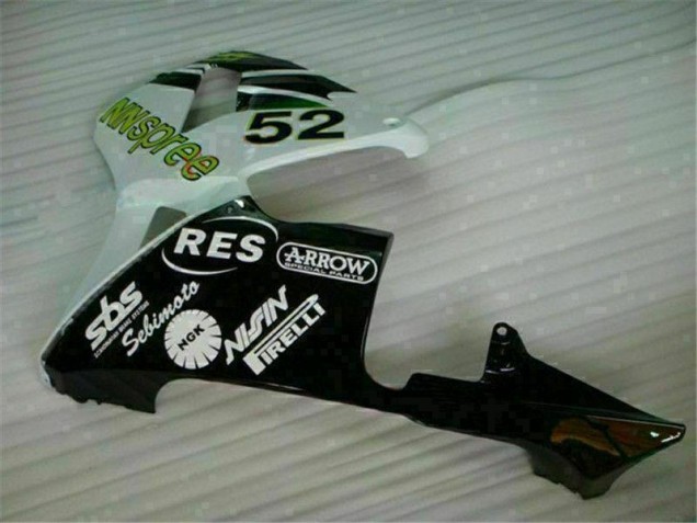 Grün Weiß Schwarz 03-04 Honda CBR600RR Motorrad Verkleidung Grün Weiß Schwarz 03-04 Honda CBR600RR Motorrad Verkleidung