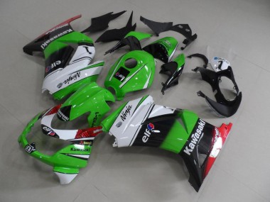 Grün Weiß Schwarz 08-12 Kawasaki ZX250R Motorrad Verkleidungen