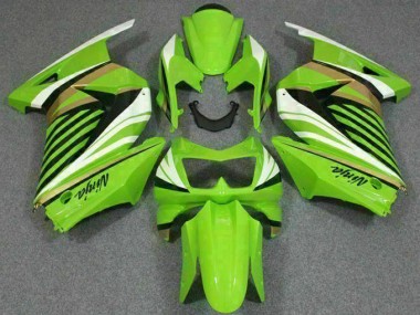 Grün Weiß Schwarz Ninja 08-12 Kawasaki EX250 Motorrad Verkleidung