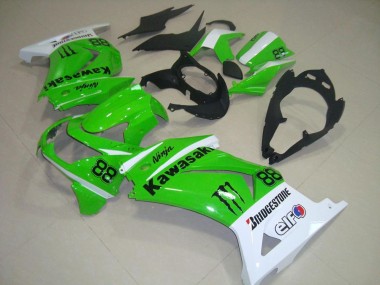 Grün und Weiß 08-12 Kawasaki ZX250R Motorrad Verkleidung