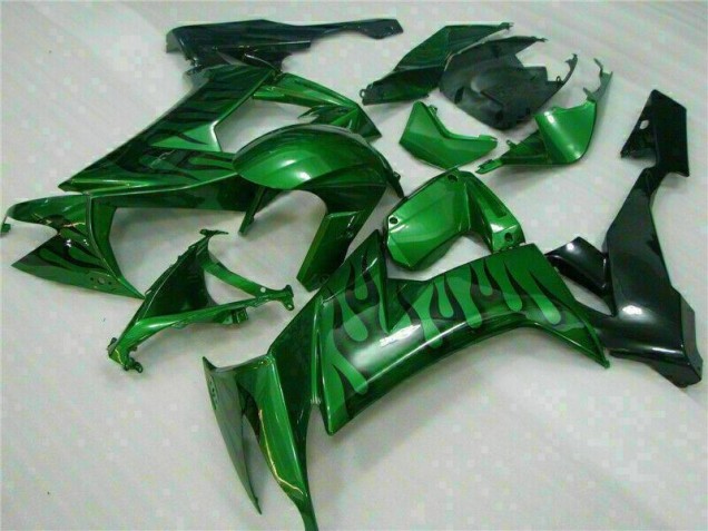 Grüne Flamme 08-10 Kawasaki ZX10R Motorrad Verkleidung Grüne Flamme 08-10 Kawasaki ZX10R Motorrad Verkleidung