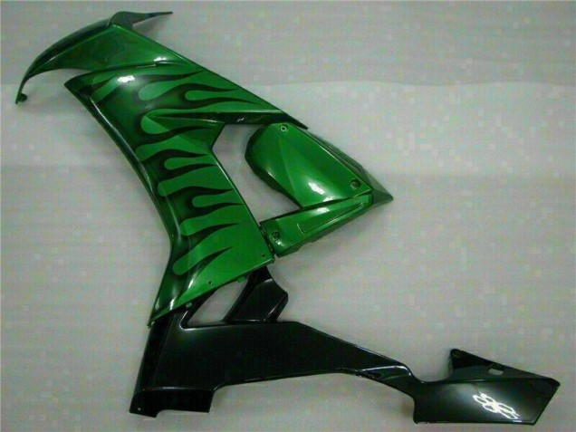 Grüne Flamme 08-10 Kawasaki ZX10R Motorrad Verkleidung Grüne Flamme 08-10 Kawasaki ZX10R Motorrad Verkleidung