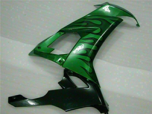 Grüne Flamme 08-10 Kawasaki ZX10R Motorrad Verkleidung Grüne Flamme 08-10 Kawasaki ZX10R Motorrad Verkleidung