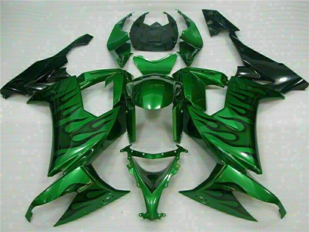 Grüne Flamme 08-10 Kawasaki ZX10R Motorrad Verkleidung Grüne Flamme 08-10 Kawasaki ZX10R Motorrad Verkleidung