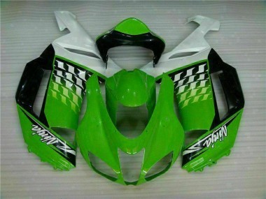 Grüner weißer Ninja 07-08 Kawasaki ZX6R Motorrad Verkleidung
