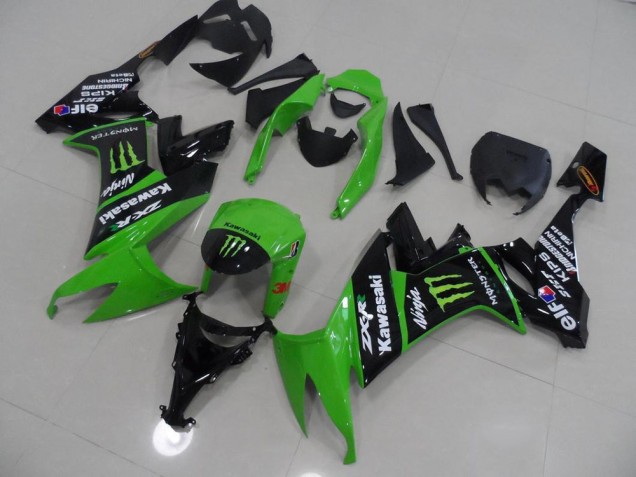 Grünes und Schwarz Monster 08-10 Kawasaki ZX10R Motorrad Verkleidung Grünes und Schwarz Monster 08-10 Kawasaki ZX10R Motorrad Verkleidung