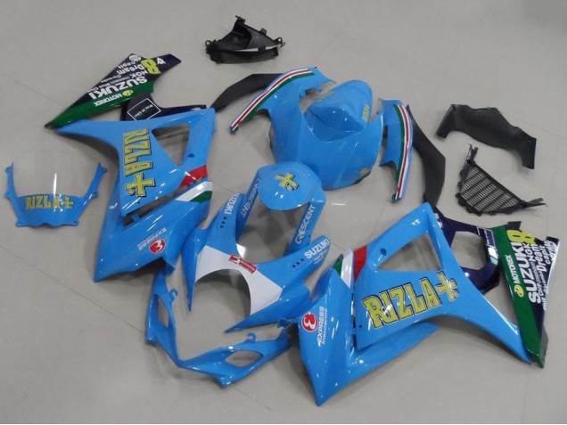Hell blau Rizla 07-08 Suzuki GSXR 1000 Motorrad Verkleidung Hell blau Rizla 07-08 Suzuki GSXR 1000 Motorrad Verkleidung
