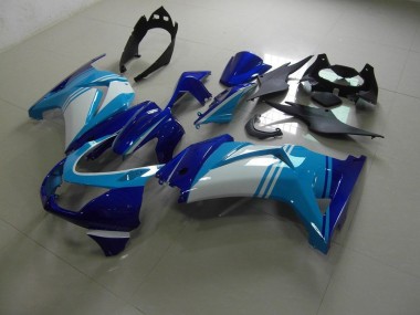 Hell und Dunkelblau 08-12 Kawasaki ZX250R Motorrad Verkleidung