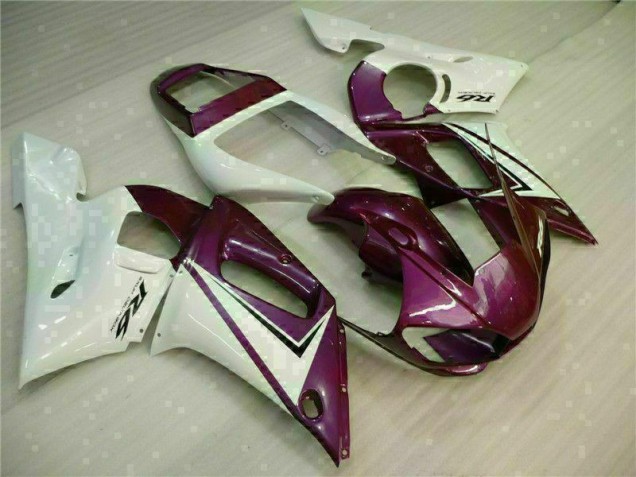 Lila Weiß 98-02 Yamaha YZF R6 Motorrad Verkleidung Lila Weiß 98-02 Yamaha YZF R6 Motorrad Verkleidung