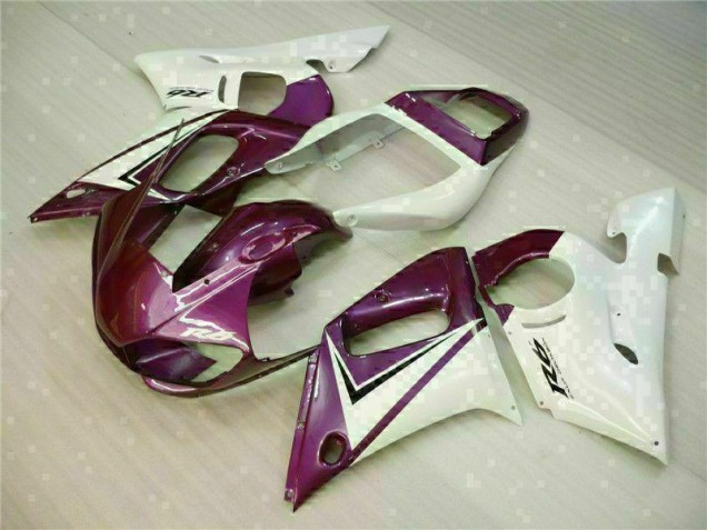 Lila Weiß 98-02 Yamaha YZF R6 Motorrad Verkleidung Lila Weiß 98-02 Yamaha YZF R6 Motorrad Verkleidung