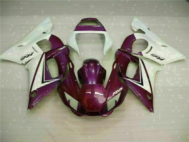Lila Weiß 98-02 Yamaha YZF R6 Motorrad Verkleidung Lila Weiß 98-02 Yamaha YZF R6 Motorrad Verkleidung