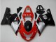 Suzuki GSXR 600/750 Motorrad Verkleidung 2004-2005 - Rot Silber Schwarz