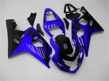 Suzuki GSXR 600/750 Motorrad Verkleidung 2004-2005 - Blau Glanzendes Schwarz