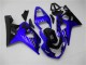 Suzuki GSXR 600/750 Motorrad Verkleidung 2004-2005 - Blau Glanzendes Schwarz