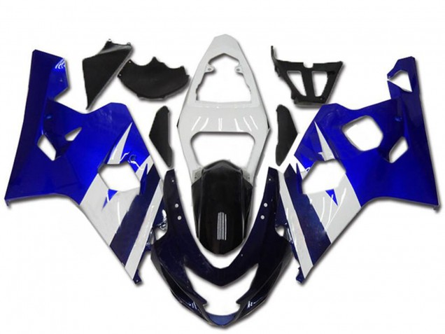 Suzuki GSXR 600/750 Motorrad Verkleidung Kit 2004-2005 - Weiss Blau Schwarz