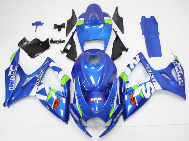 Suzuki GSXR 600/750 Motorrad Verkleidung 2006-2007 - Blau Weiss Grun Rot