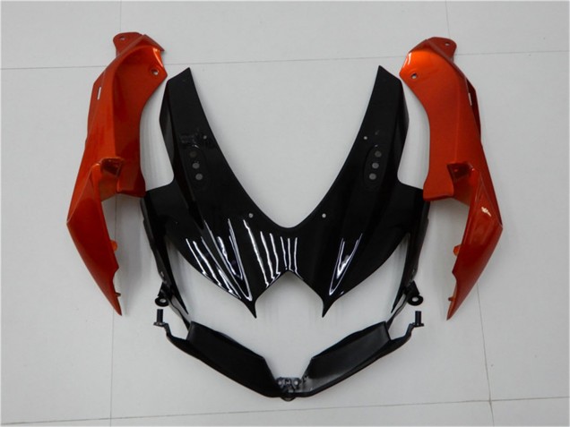Suzuki GSXR 600/750 Motorrad Verkleidung 2008-2010 - Orange Grau Glanzendes Schwarz