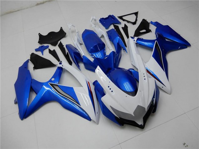 Suzuki GSXR 600/750 Motorrad Verkleidung 2008-2010 - Weiss Blau