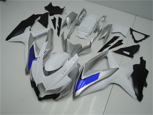 Suzuki GSXR 600/750 Motorrad Verkleidung 2008-2010 - Silber Weiss Blau Schwarz