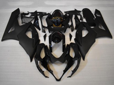 Suzuki GSXR 1000 Motorrad Verkleidungen Kit 2005-2006 - Glanzendes Schwarz Matt Schwarz