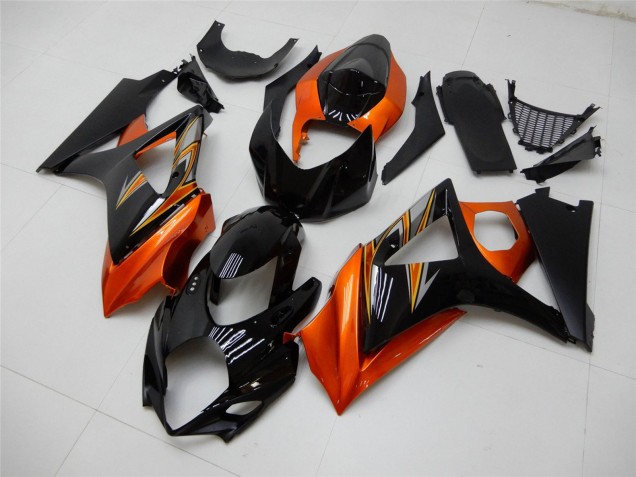 Suzuki GSXR 1000 Motorrad Verkleidung 2007-2008 - Orange Schwarz