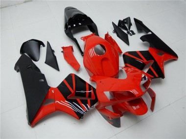 Honda CBR600RR Motorrad Verkleidung 2003-2004 - Rot Glanzendes Schwarz OEM Stil