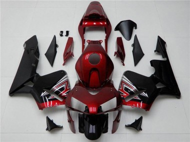 Honda CBR600RR Motorrad Verkleidung 2003-2004 - Rot Silber Glanzendes Schwarz