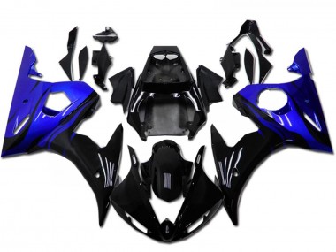 Yamaha YZF R6 Motorrad Verkleidung Kit 2003-2004 - Blau Glanzendes Schwarz