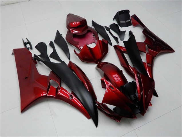 Yamaha YZF R6 Motorrad Verkleidung Kit 2006-2007 - Rot Matt Schwarz
