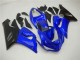 Kawasaki ZX6R Motorrad Verkleidung 2005-2006 - Blau Matt Schwarz