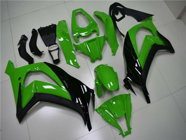 Kawasaki ZX10R Motorrad Verkleidung 2011-2015 - Grun Glanzendes Schwarz