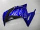 Kawasaki Ninja 300 EX300R Motorrad Verkleidung 2013-2024 - Blau Schwarz Weiss Flamme