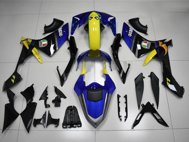 Yamaha YZF R1 Motorrad Verkleidung 2007-2008 - Blau Gelb Schwarz Hai