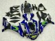 Yamaha YZF R1 Motorrad Verkleidung 2015-2019 - Blau Silber Schwarz Grun MoviStar