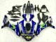 Yamaha YZF R1 Motorrad Verkleidung 2015-2019 - Blau Silber Schwarz Grun MoviStar