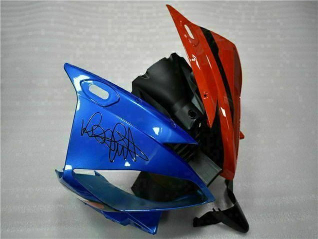 Yamaha YZF R6 Motorrad Verkleidung 2006-2007 - Gelb Blau Rot Glanzendes Schwarz Hai