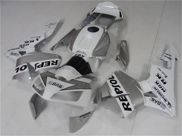 Honda CBR600RR Motorrad Verkleidung 2003-2004 - Weiss Silber Schwarz Repsol