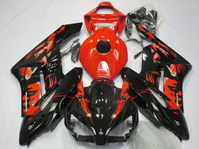 Honda CBR1000RR Motorrad Verkleidung 2004-2005 - Rot Glanzendes Schwarz Le Mis