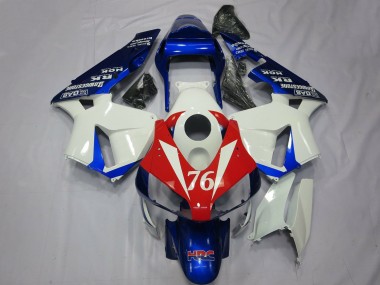 Honda CBR600RR Motorrad Verkleidung 2003-2004 - Weiss Rot Blau HRC 76