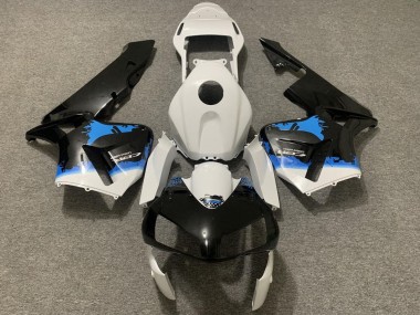 Honda CBR600RR Motorrad Verkleidung 2003-2004 - Weiss Blau Glanzendes Schwarz Spritzer