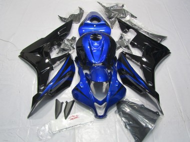 Honda CBR600RR Motorrad Verkleidung Kit 2007-2008 - Blau Glanzendes Schwarz