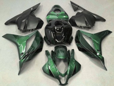 Honda CBR600RR Motorrad Verkleidung 2009-2012 - Grun Glanzendes Schwarz OEM Stil