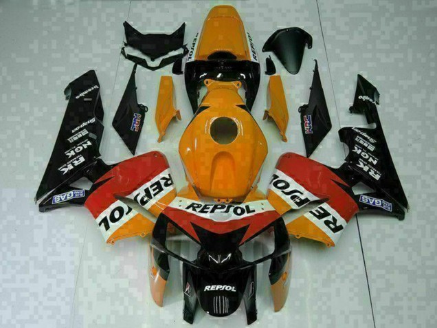 Honda CBR600RR Motorrad Verkleidung 2005-2006 - Orange Weiss Rot Schwarz Repsol