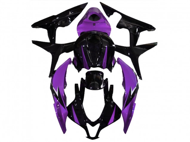 Honda CBR600RR Motorrad Verkleidung 2007-2008 - Lila Glanzendes Schwarz