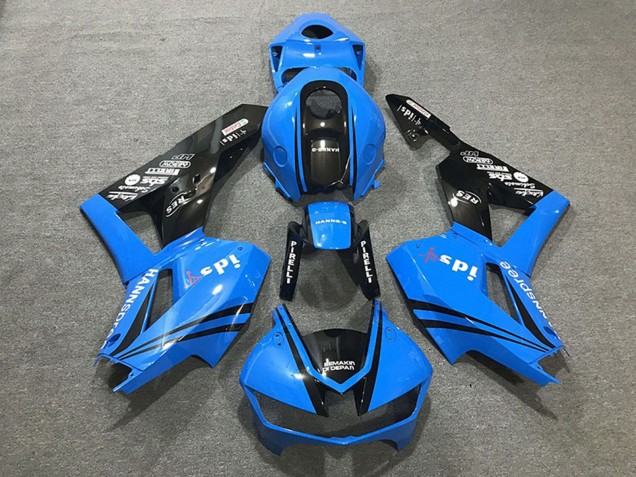 Honda CBR600RR Motorrad Verkleidung 2013-2023 - Blau Glanzendes Schwarz