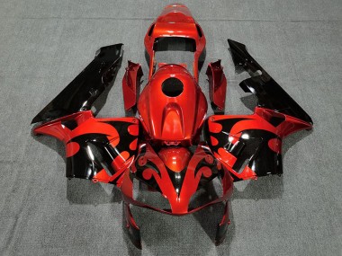 Honda CBR600RR Motorrad Verkleidung 2003-2004 - Rot Glanzendes Schwarz