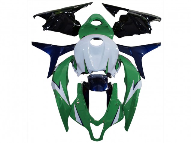 Honda CBR600RR Motorrad Verkleidung 2009-2012 - Weiss Grun Blau Glanzendes Schwarz